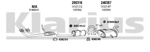 KLARIUS 960096E Exhaust System